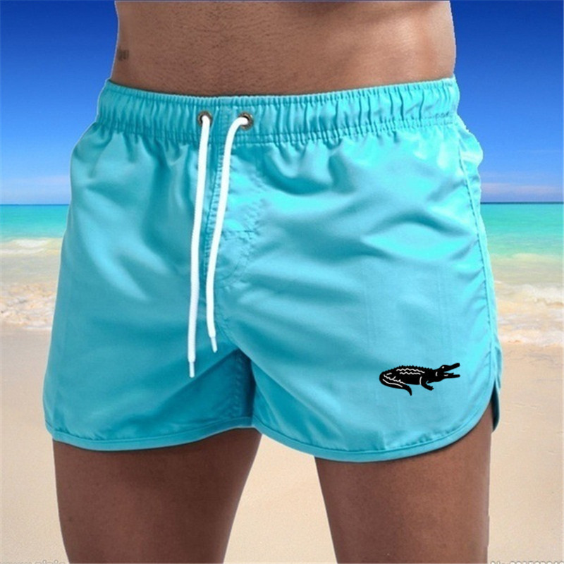 Mens Fashionable Beach Shorts Polyester Multi-Color Sports Three-Quarter-Length Shorts photo 2