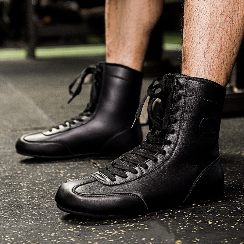 Professional Boxing Shoe Male Professional Wrestling Shoes Indoor Training photo 2