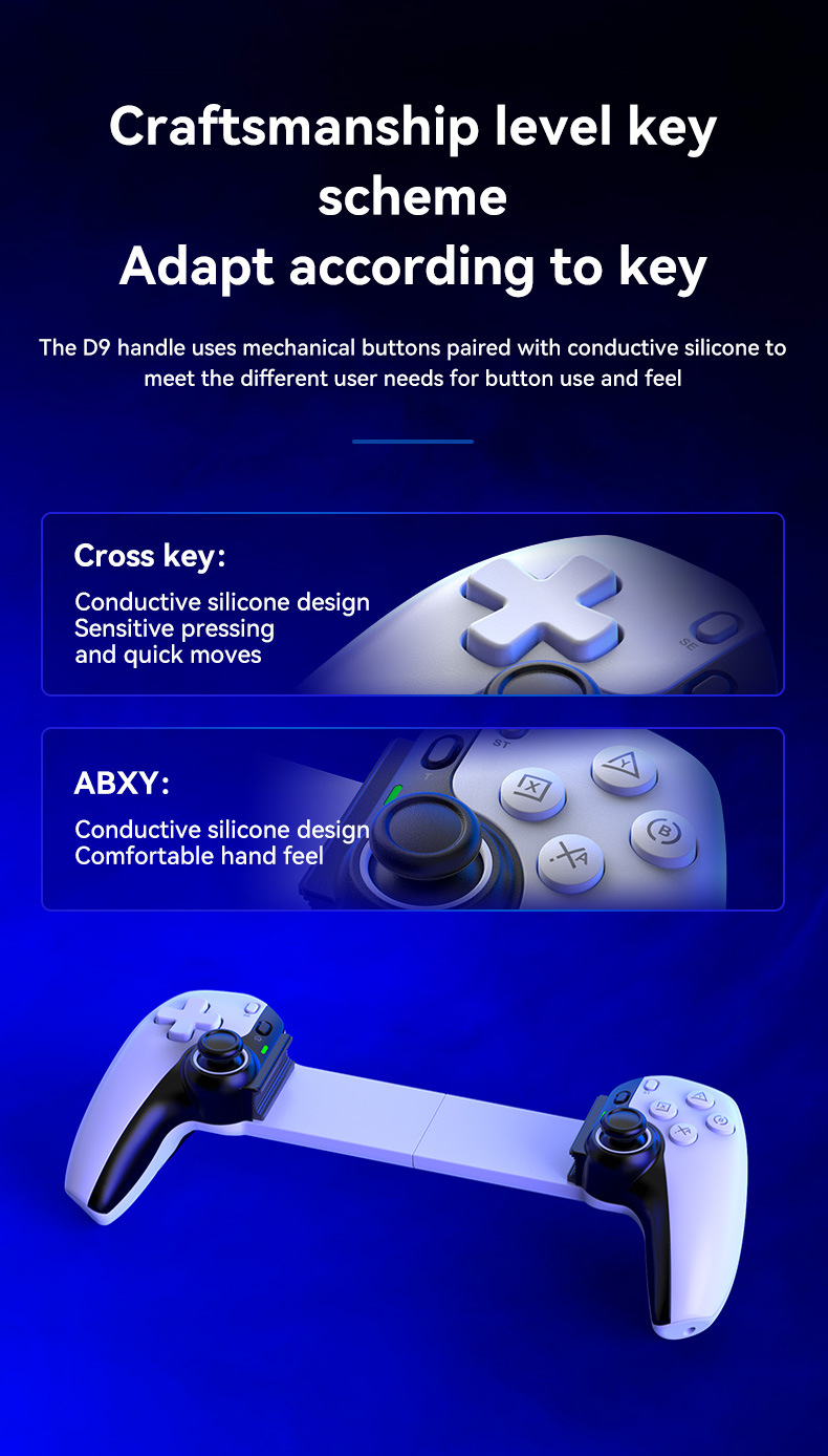 Stretch Gamepad Phablet Wireless Game Handle PC Streaming PS Bluetooth Telescopic photo 5
