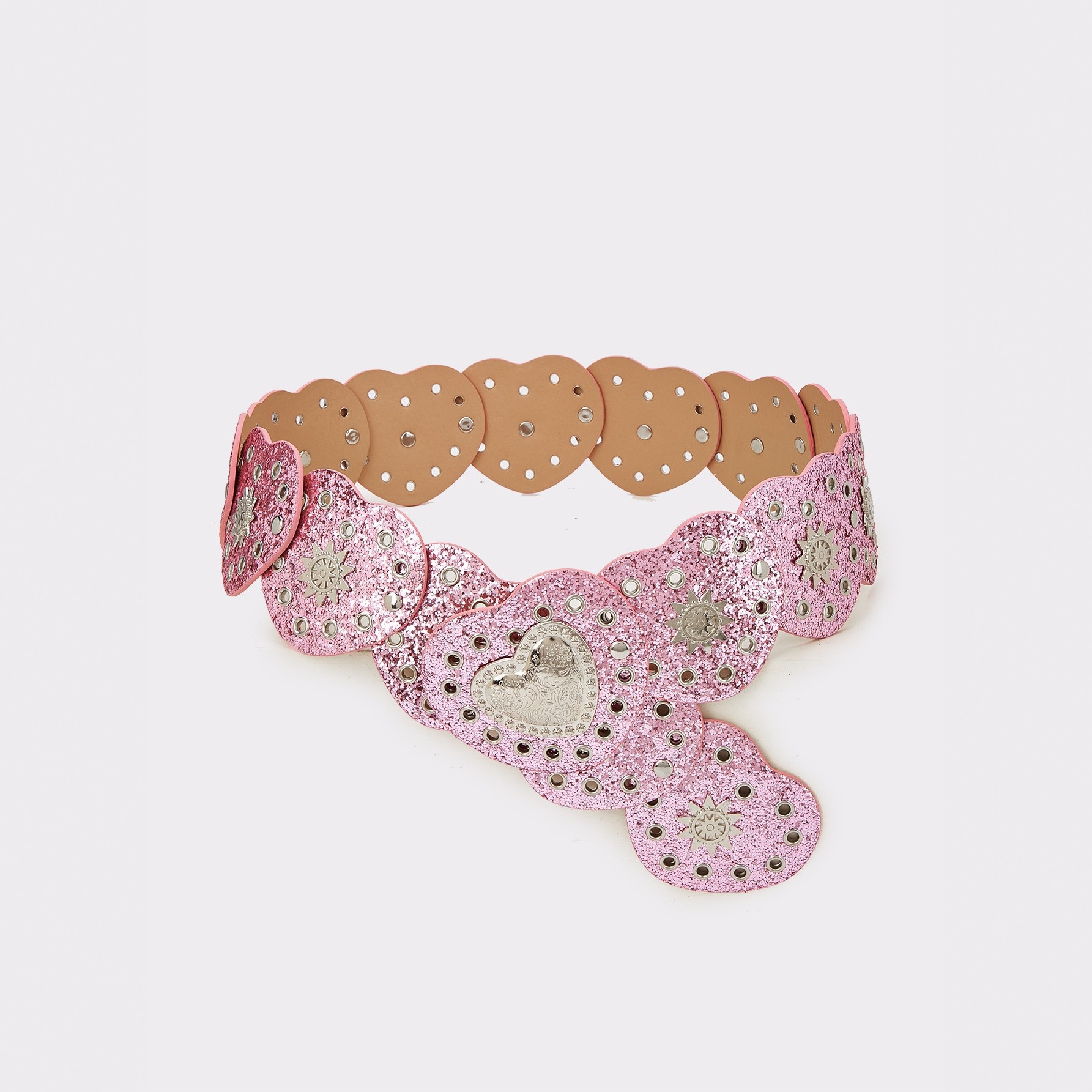 Shiny Heart-shaped Stud Tassel Belt photo 1