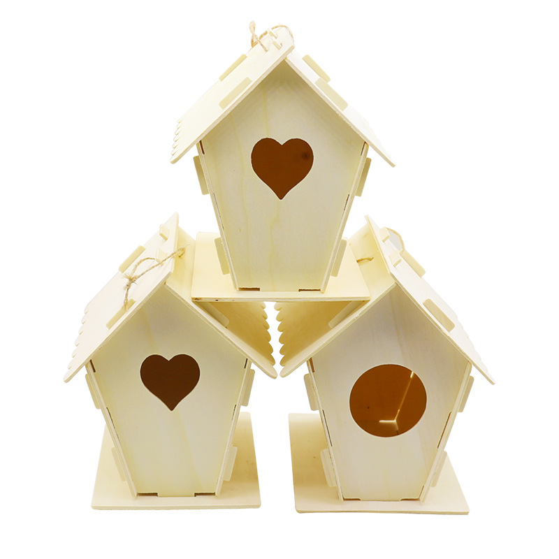 Birdhouse DIY House-style Home Decor House Ornament photo 2