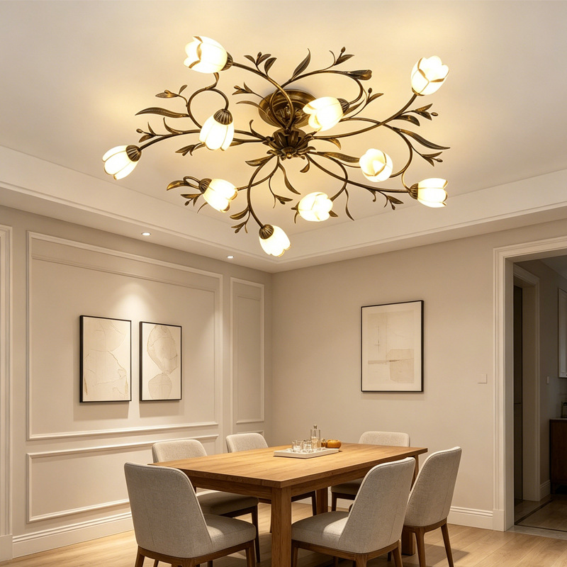 Creative Floral Country-style French Lighting Fixtures photo 6
