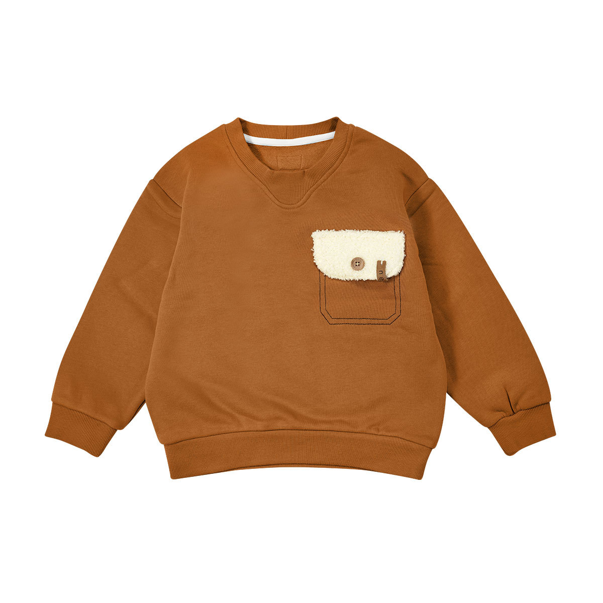 Boys And Girls Fleece-lined Hoodies And New Winter Baby Sweatpants photo 5