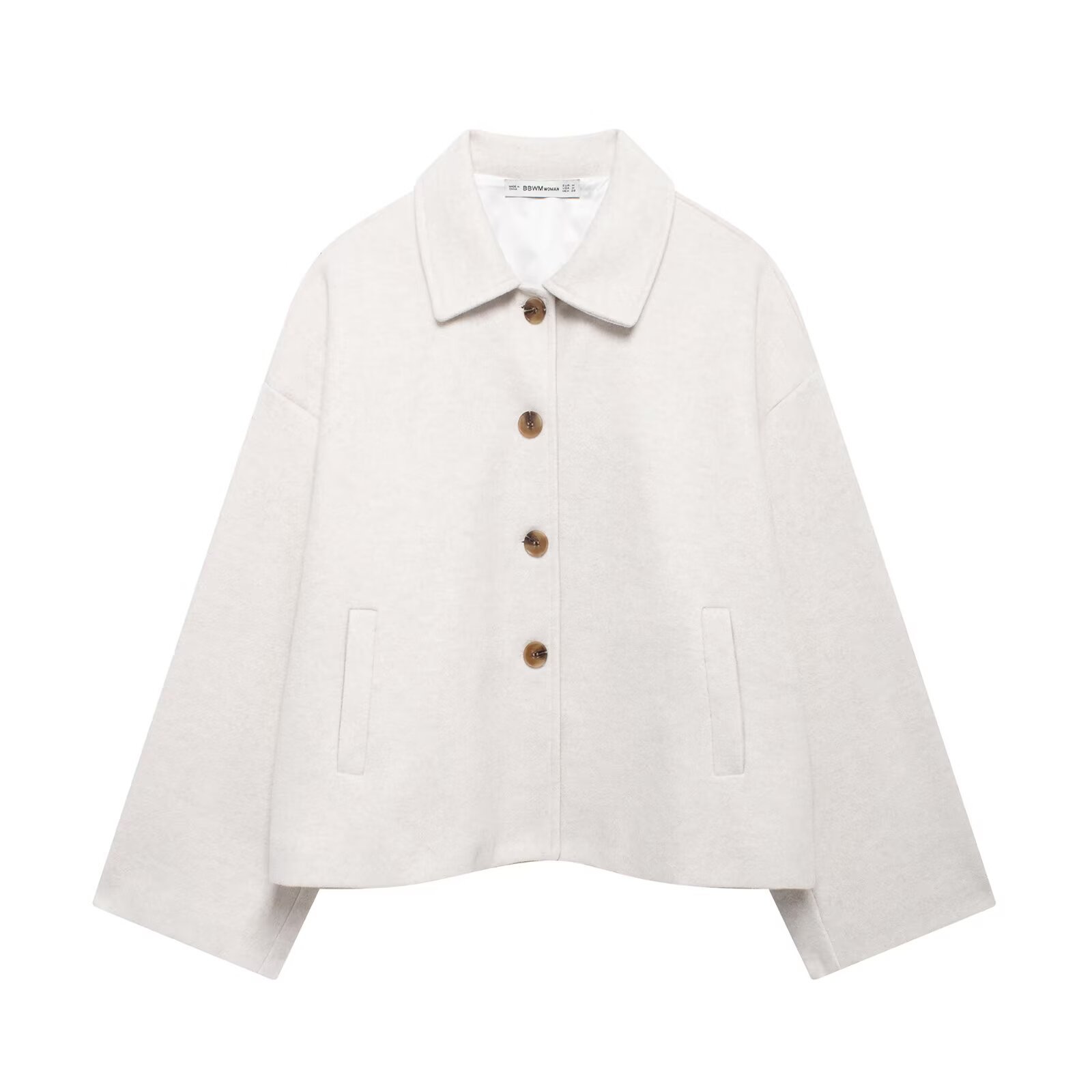 Women's Short Notched-collar Wool Coat photo 6