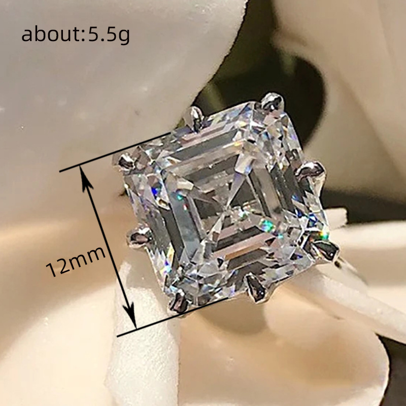 Square Zircon Ring For Women photo 5