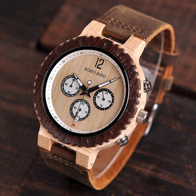 R08 Classic Wooden Analog Quartz Watch photo 6