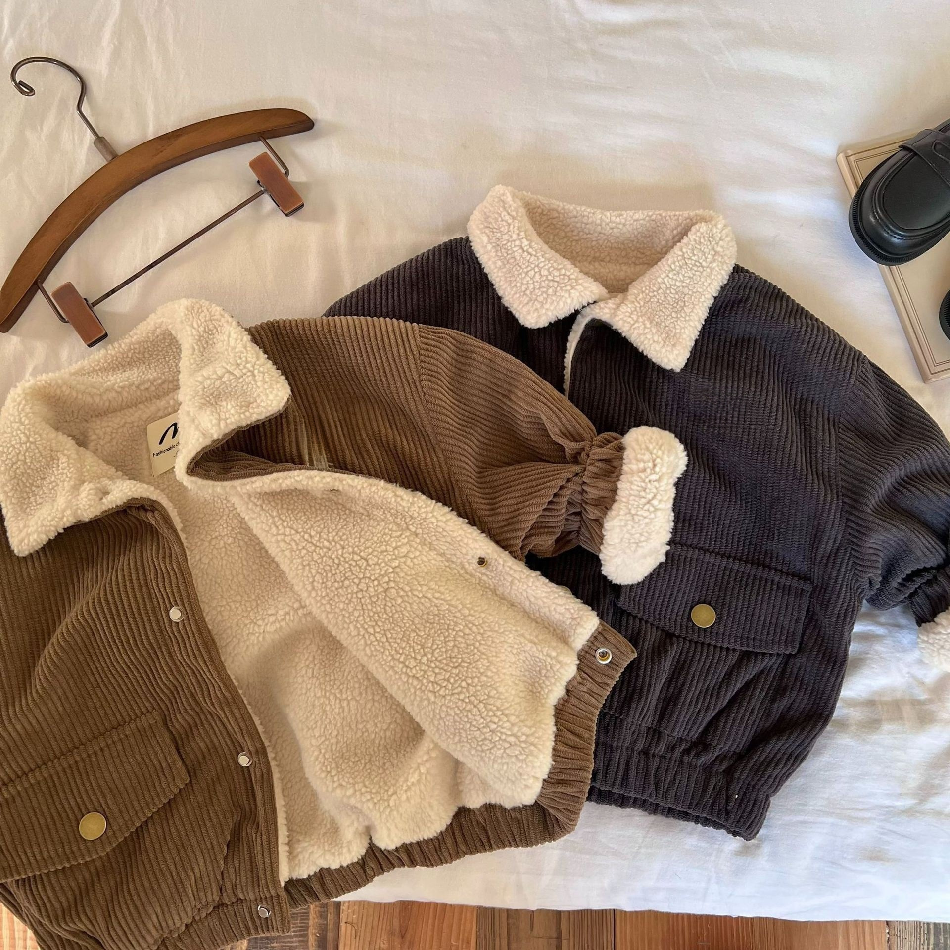 Corduroy Collared Jacket For Boys And Girls photo 3