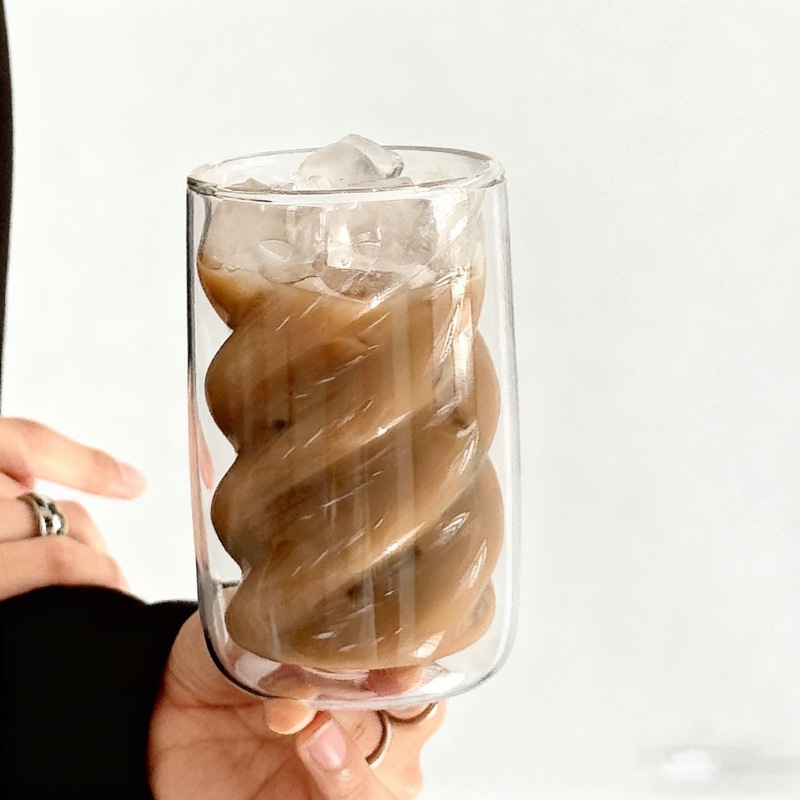 High-temperature-resistant High-borosilicate Double-walled Glass Cup photo 5