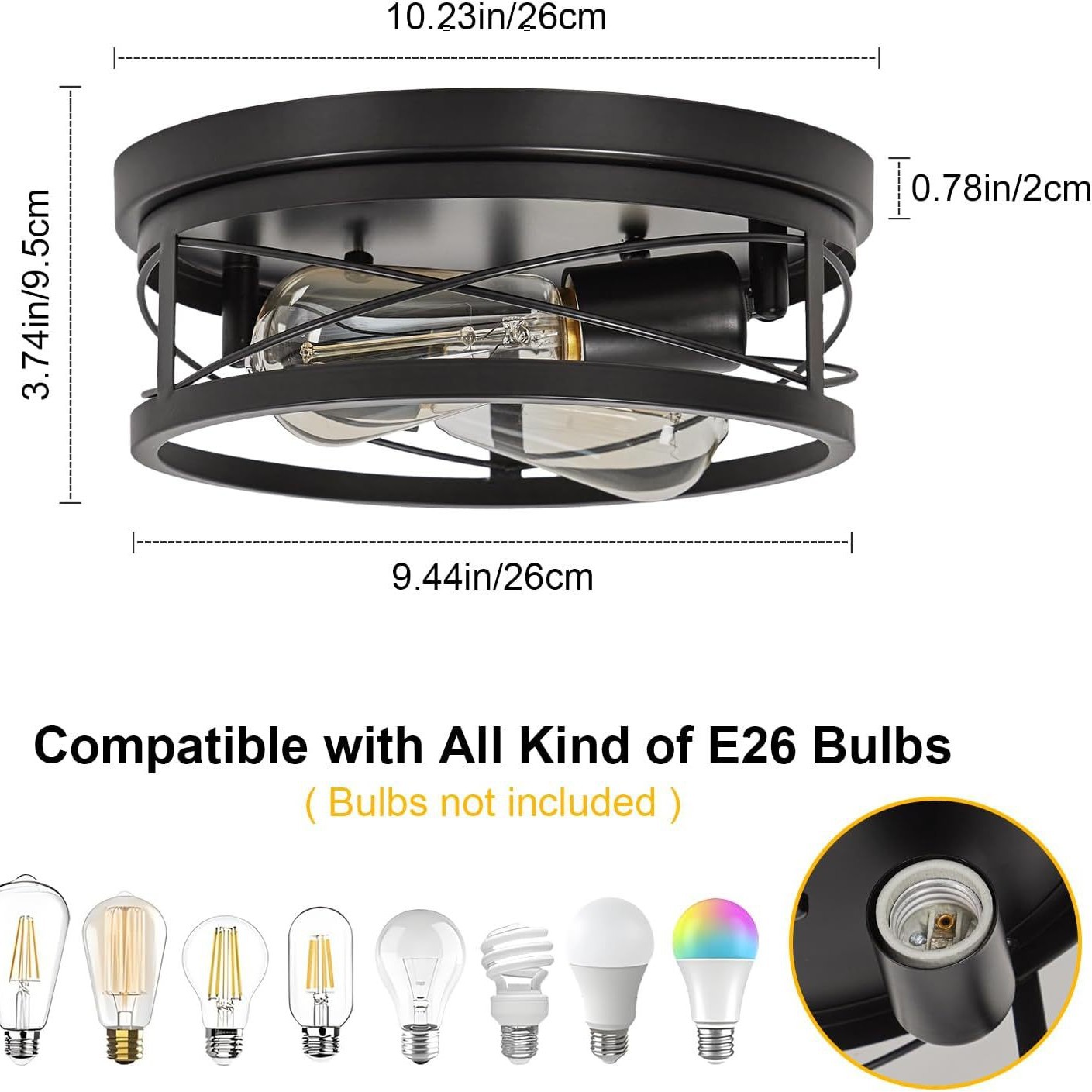 Farmhouse-style Recessed Ceiling Light photo 3