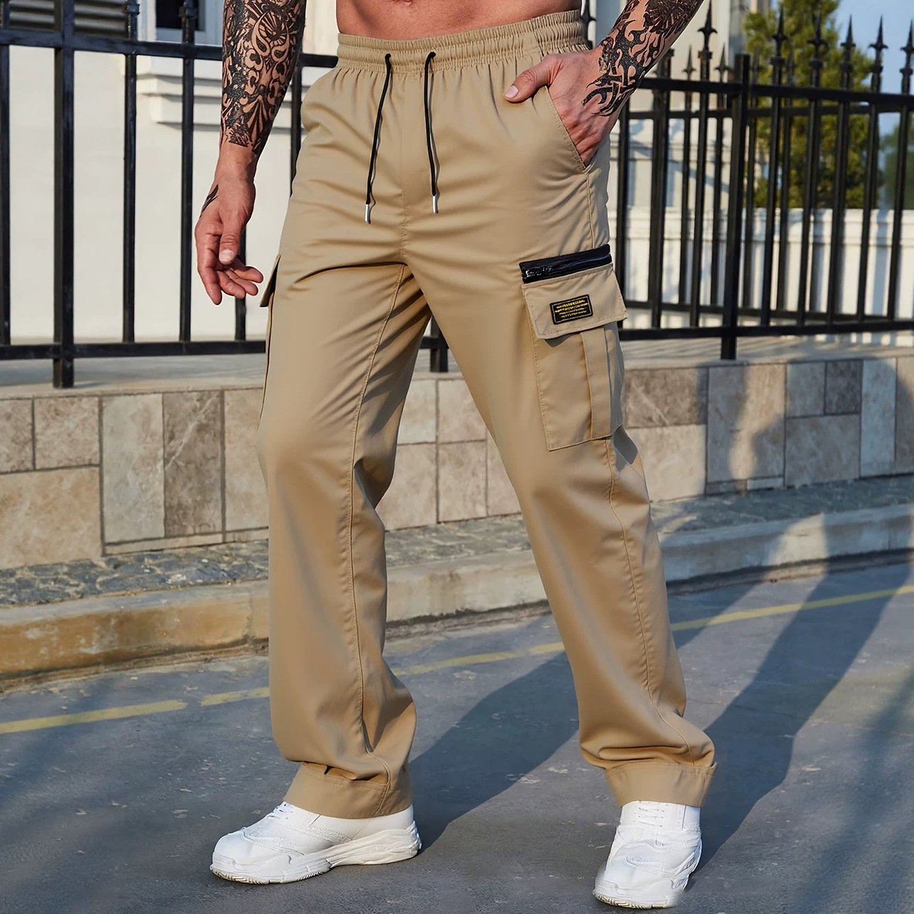 Hiking Drawstring Cargo Casual Pants photo 7