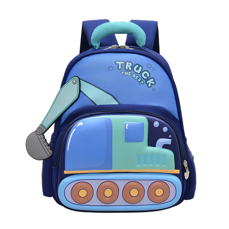 Cute Cartoon Childrens Excavator Backpack photo 5