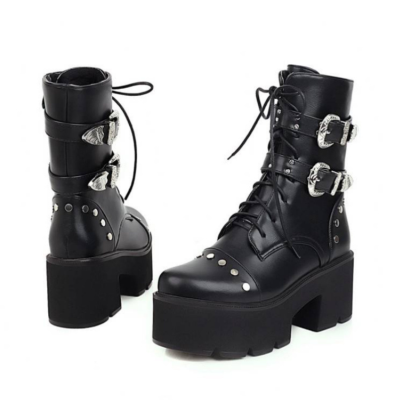 Square Heel With Side Zipper Women's photo 6