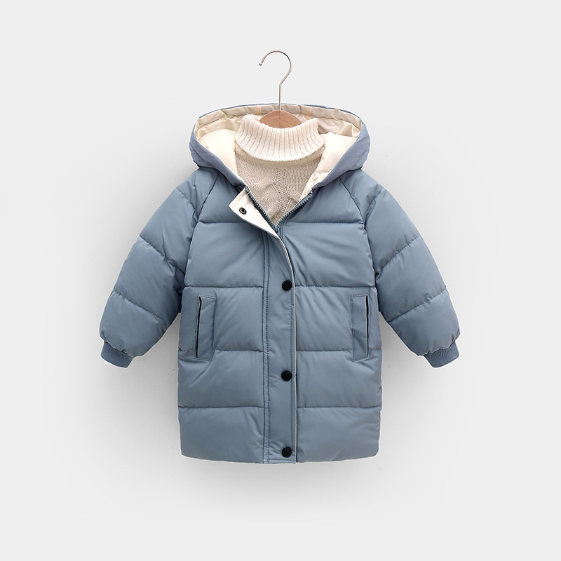 Thick Hooded Long Kids Coat Warm Pure Cotton photo 8