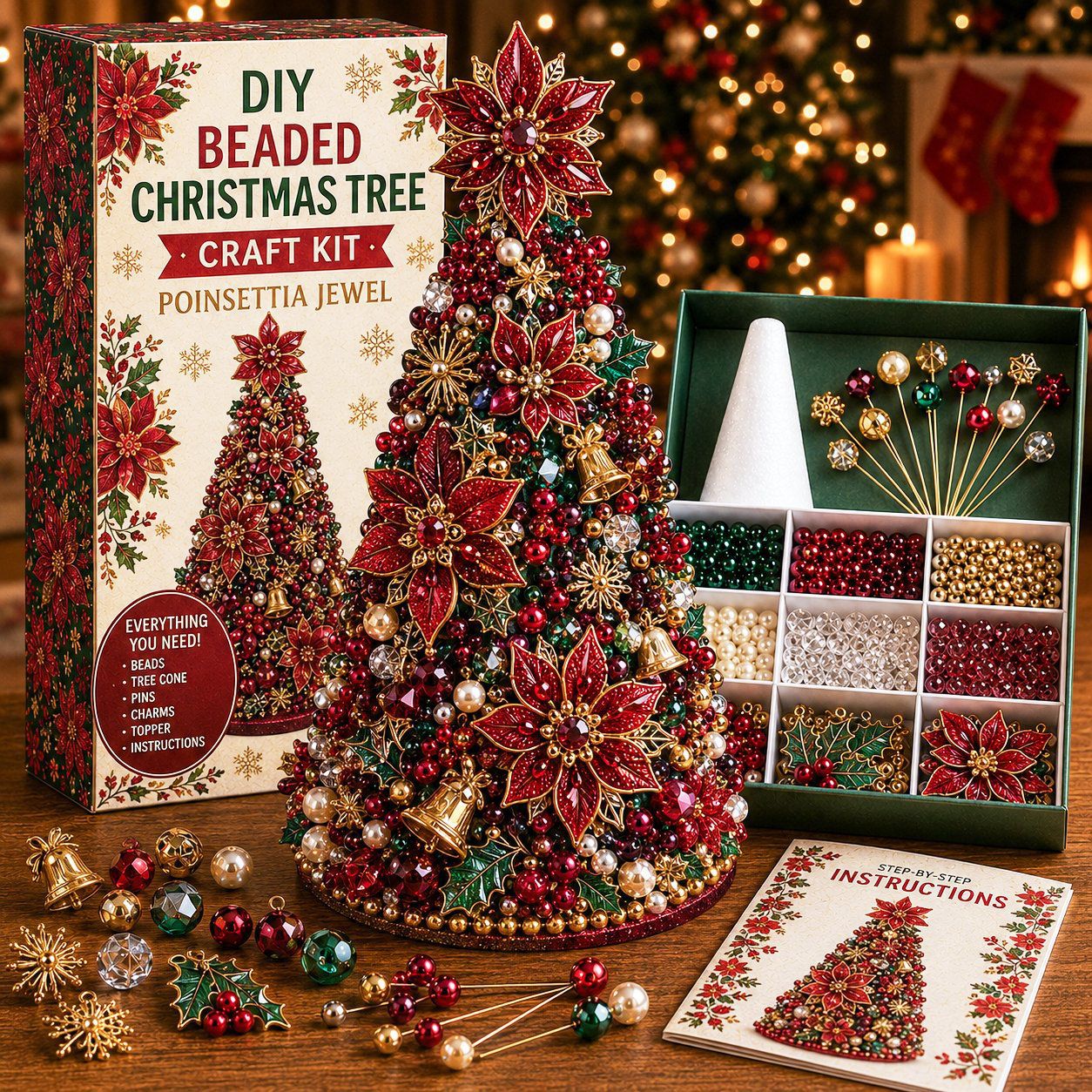DIY Beaded Christmas Tree Craft Kit photo 7