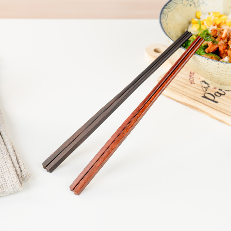 25cm Zitan Wood Mountain-Top Head Solid Wood Chinese Chopsticks photo 6