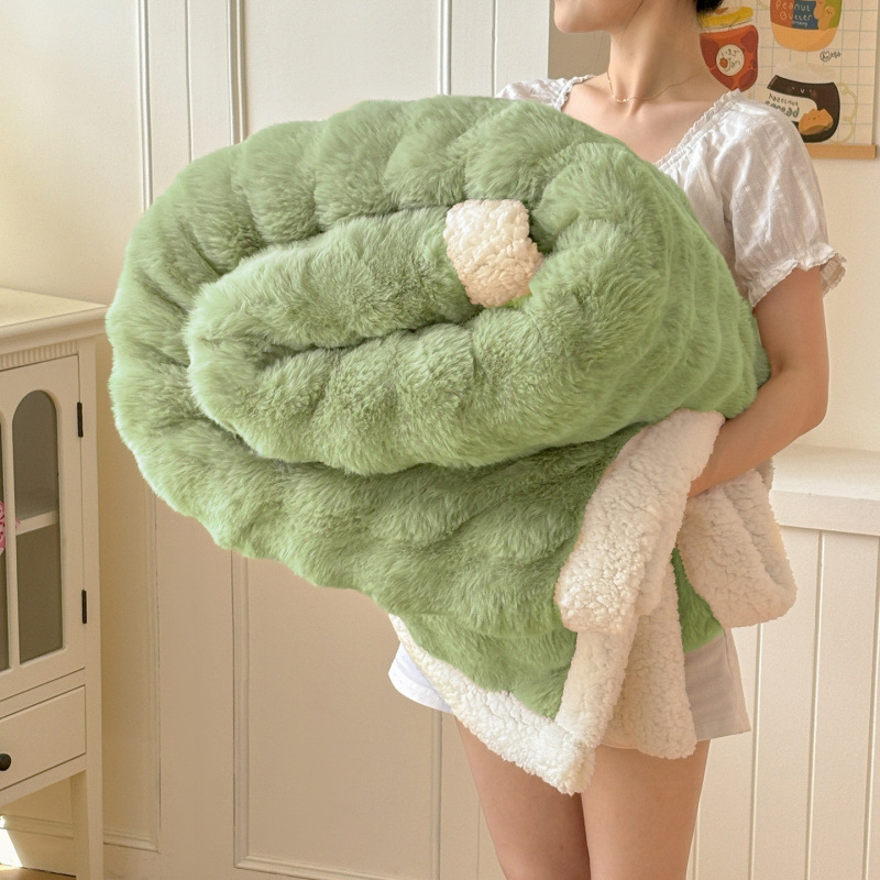 Bubble Double-layer Blanket Thickened For Warmth photo 7
