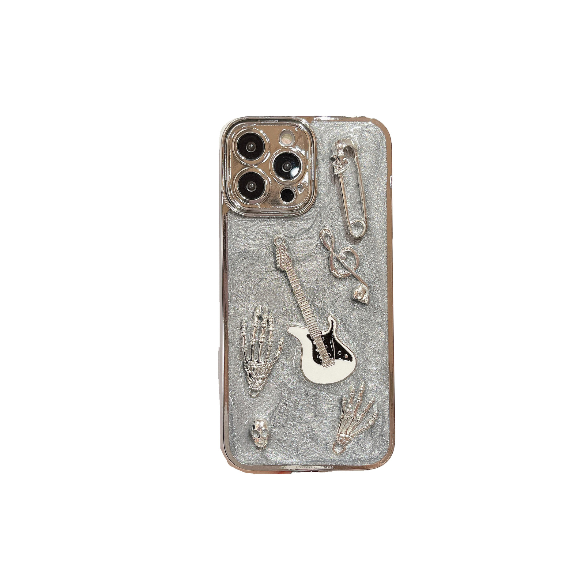 Cement Gray Metal Guitar Electroplating Protective Cover Phone Case photo 2