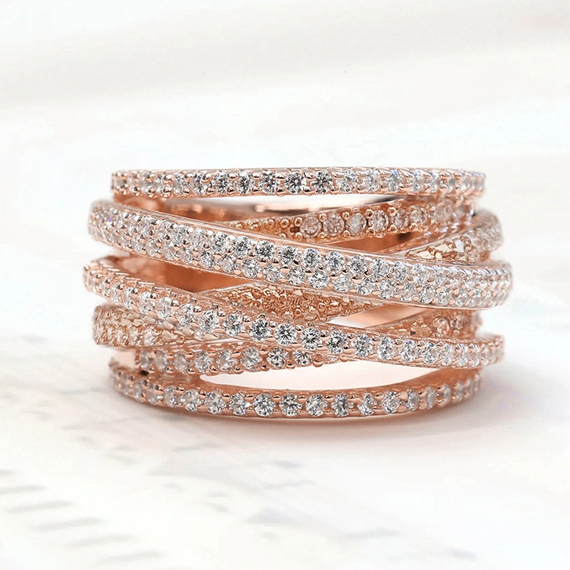 Multi-layer Cross Ring For Women photo 6