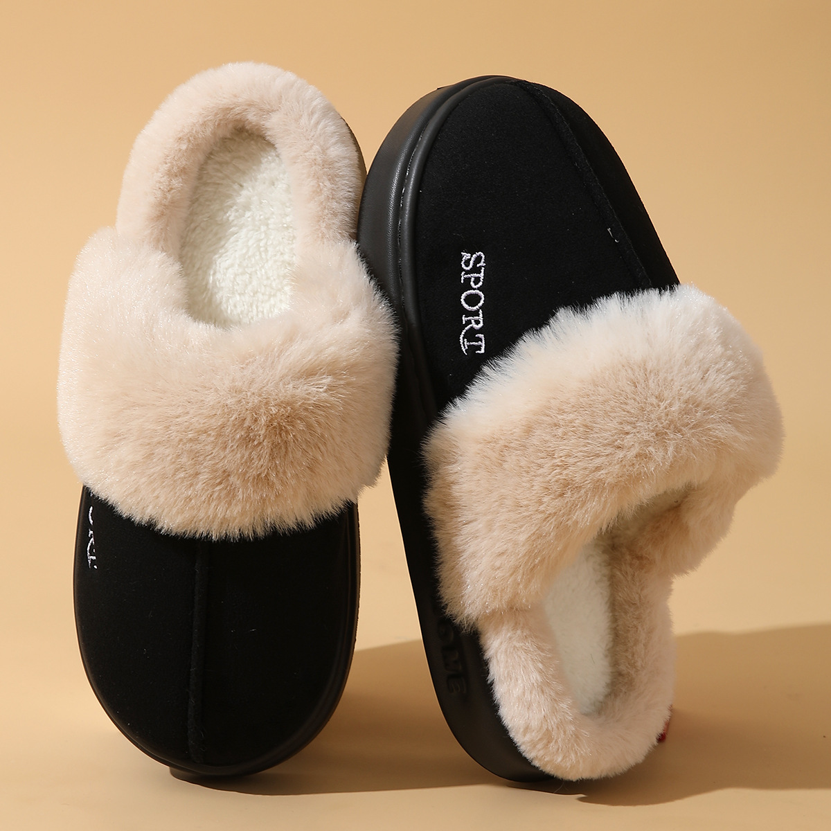 Outdoor Thick-soled Non-slip Cotton Slippers photo 3