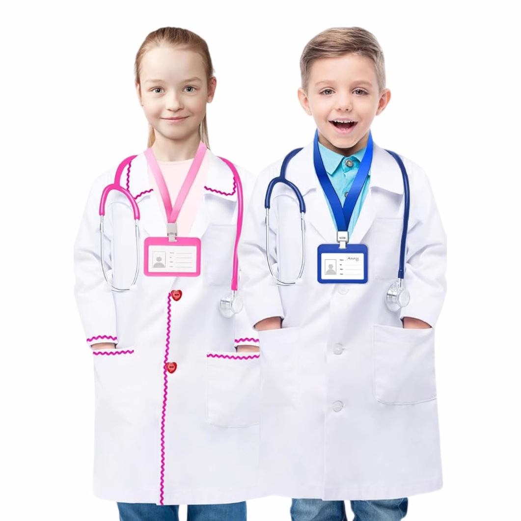 Childrens Doctor Costume White Lab Coat Role-playing Set photo 1