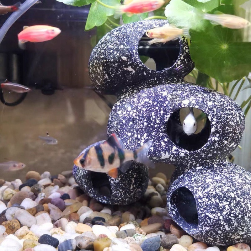Fish Tank Stone View Decorative Landscaping Fish And Shrimp House Breeding photo 1