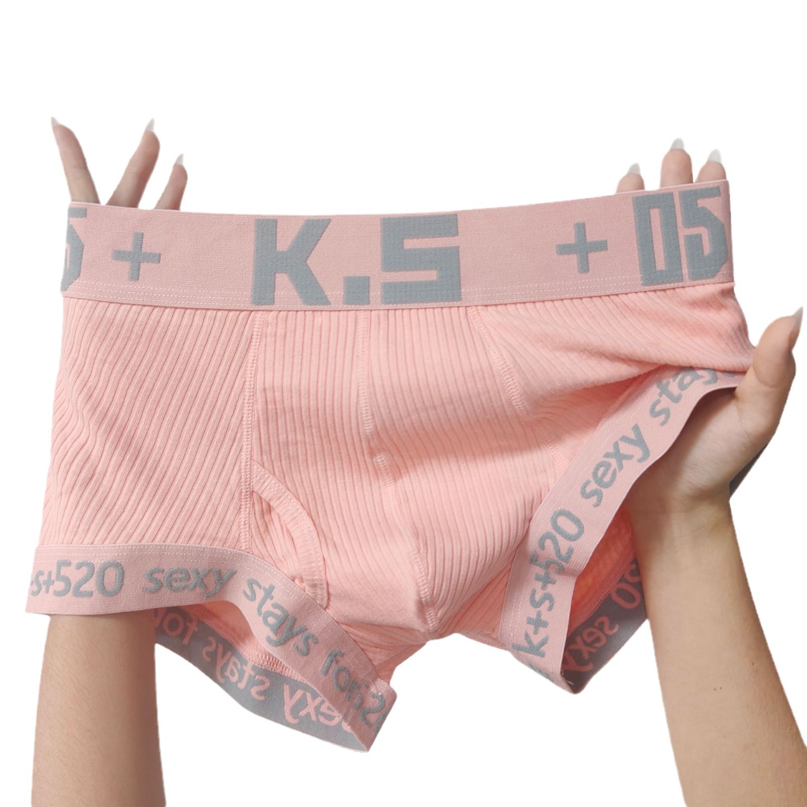 Threaded Cotton Four-corner All-cotton Plus-size Boxer Briefs Shorts photo 2