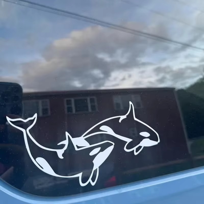 Orca Car Window And Rear Bumper Decorative Sticker photo 4