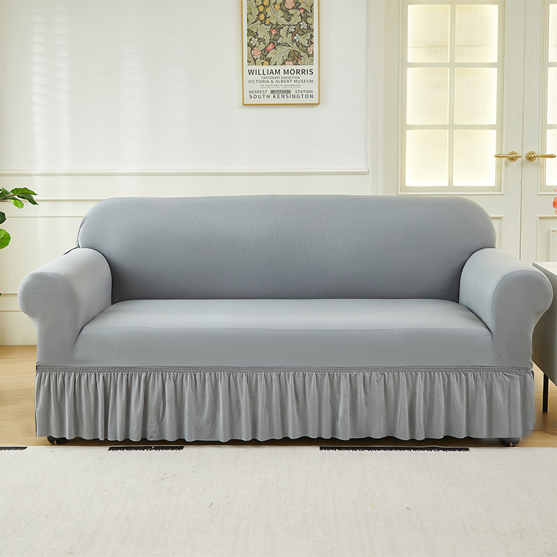 All-inclusive Four-season Fully Covering Elastic Milk Silk Sofa Cover photo 1