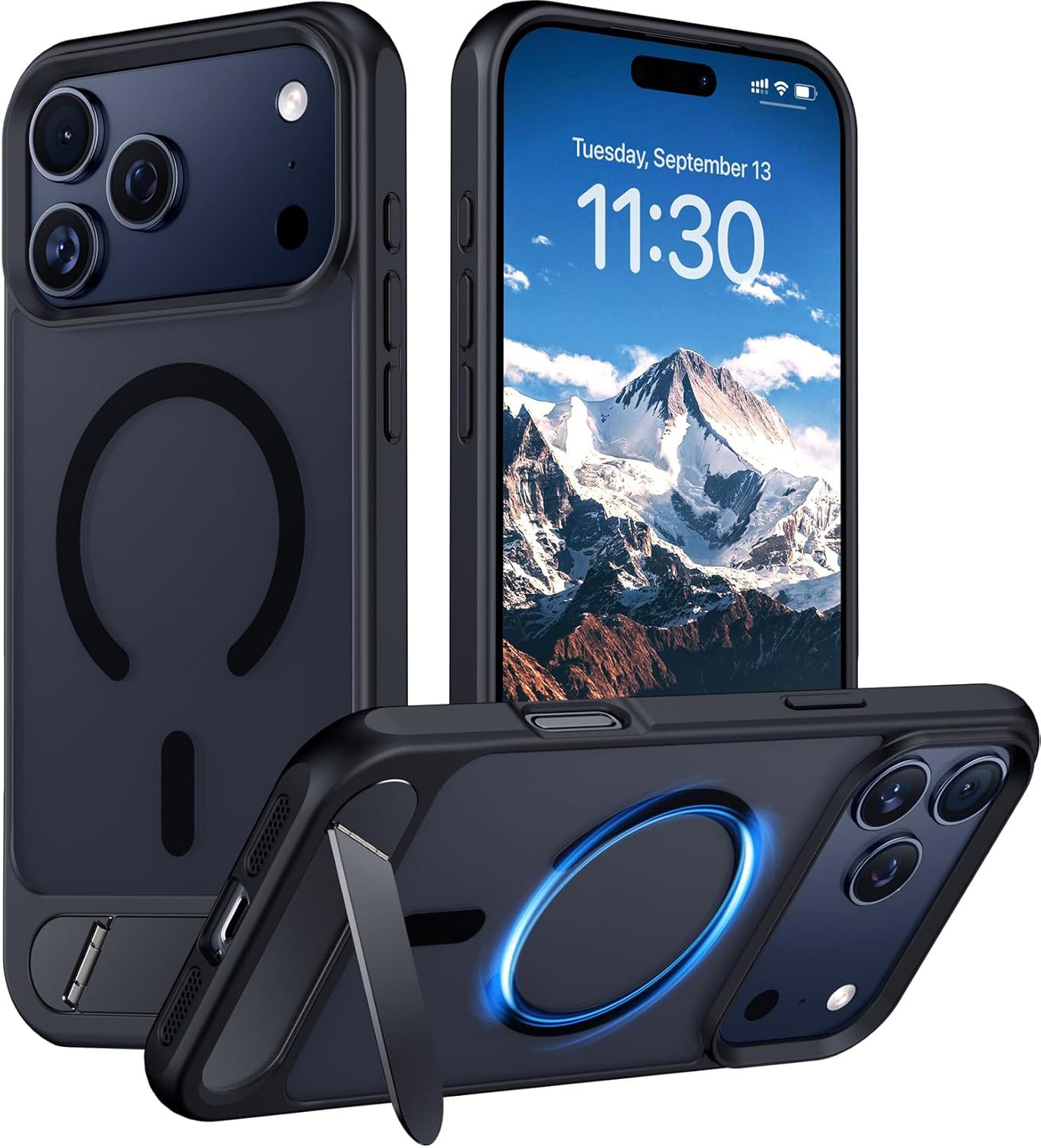 Skin-feel Magnetic Phone Case With A Single-line Stand photo 8