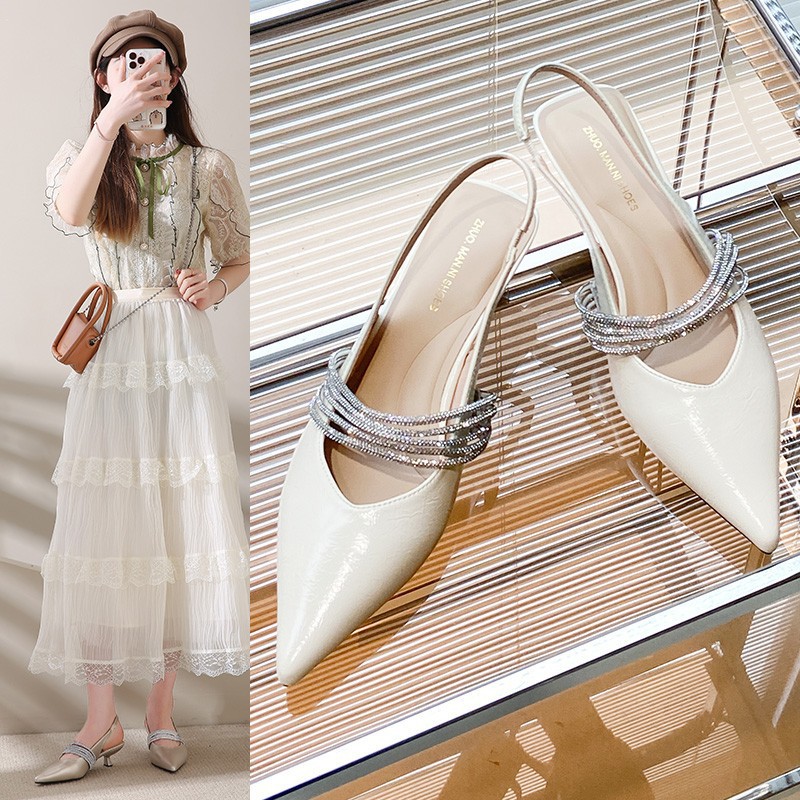 Elegant Rhinestone Stiletto Peep-toe Sandals photo 1