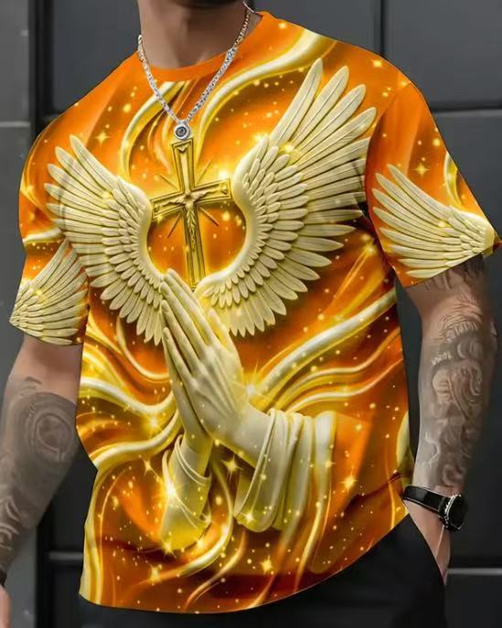 Men's And Women's Patterned Printed Short-sleeve Tops photo 8