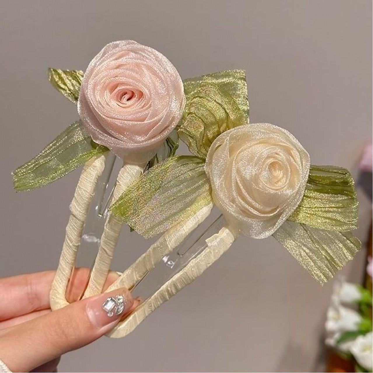 Large Mesh Rose Hair Accessory Hair Clip For Women photo 4