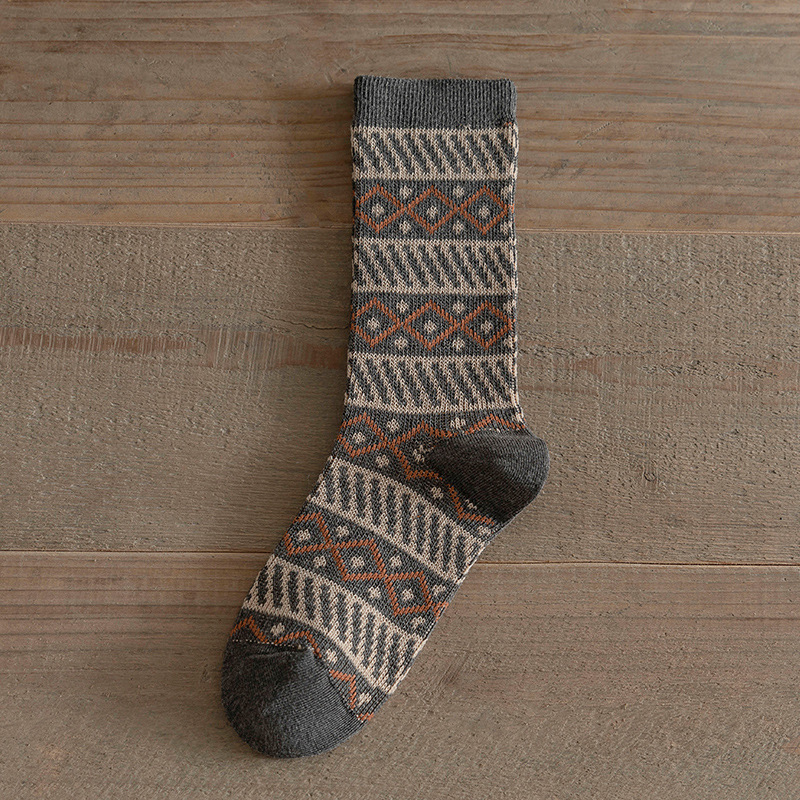 Women's Autumnwinter Long Socks Vintage Ethnic Style photo 4