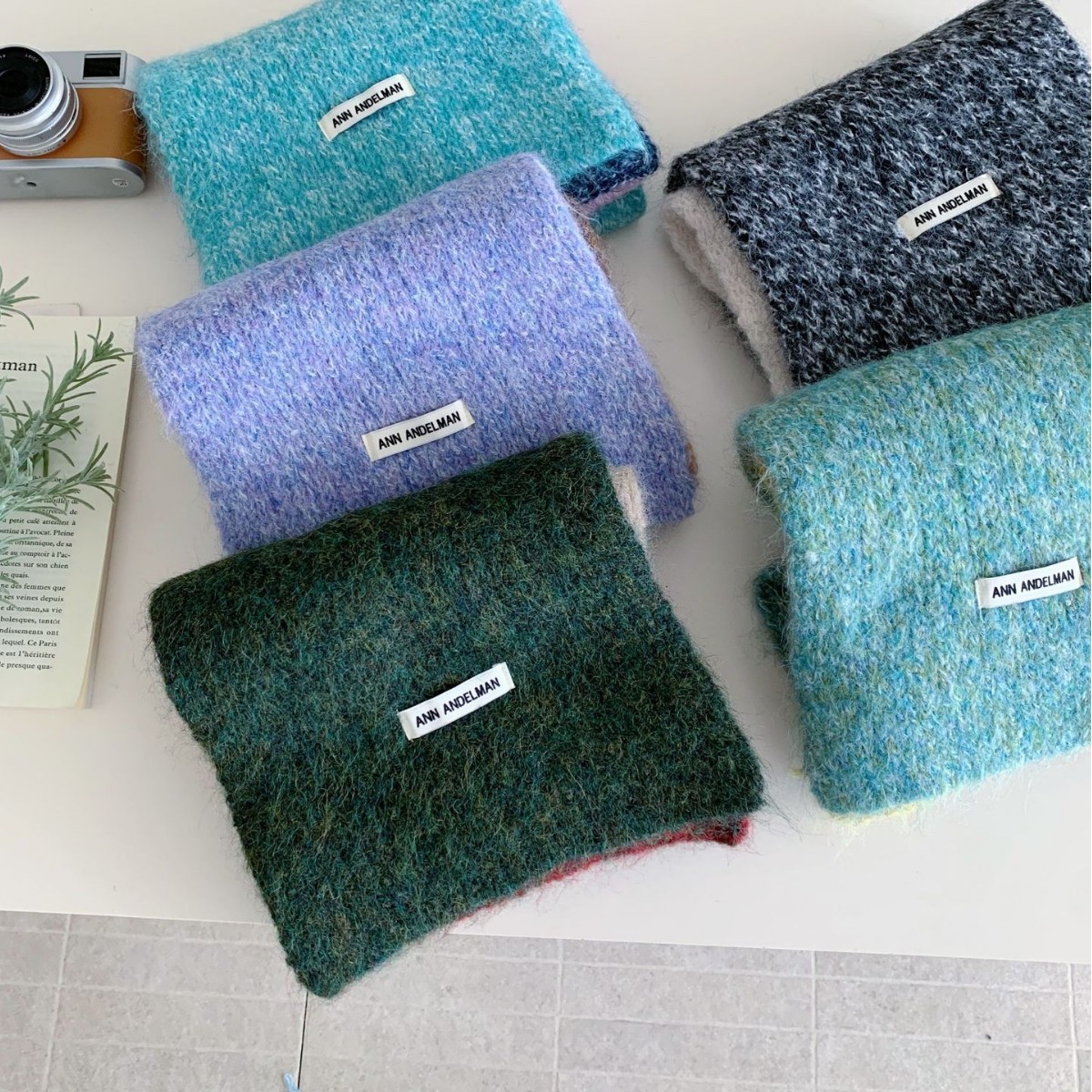 Color-block Knitted Scarf For Women Warm And Versatile photo 6
