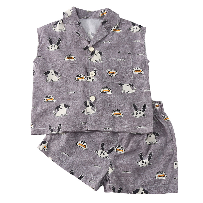 Boys Sleeveless Shirt And Shorts Set photo 2