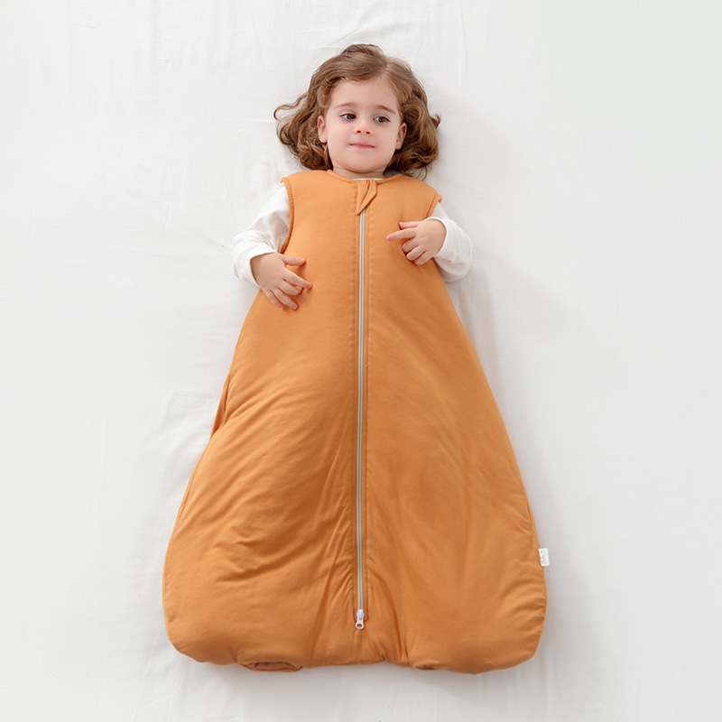 Warm Quilted Childrens Anti-kick Blanket Moisture-wicking Sleeveless Split-leg Sleeping Bag photo 3