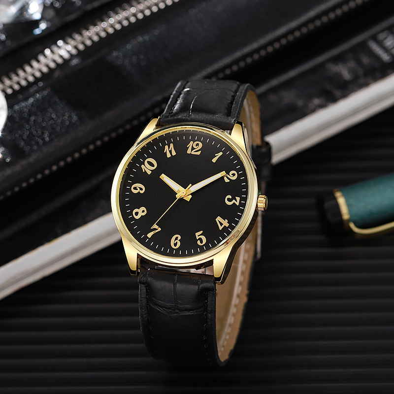 Quartz Mens Business-style Alloy Luminous Luxury Wristwatch With A Leather-band Feel photo 5