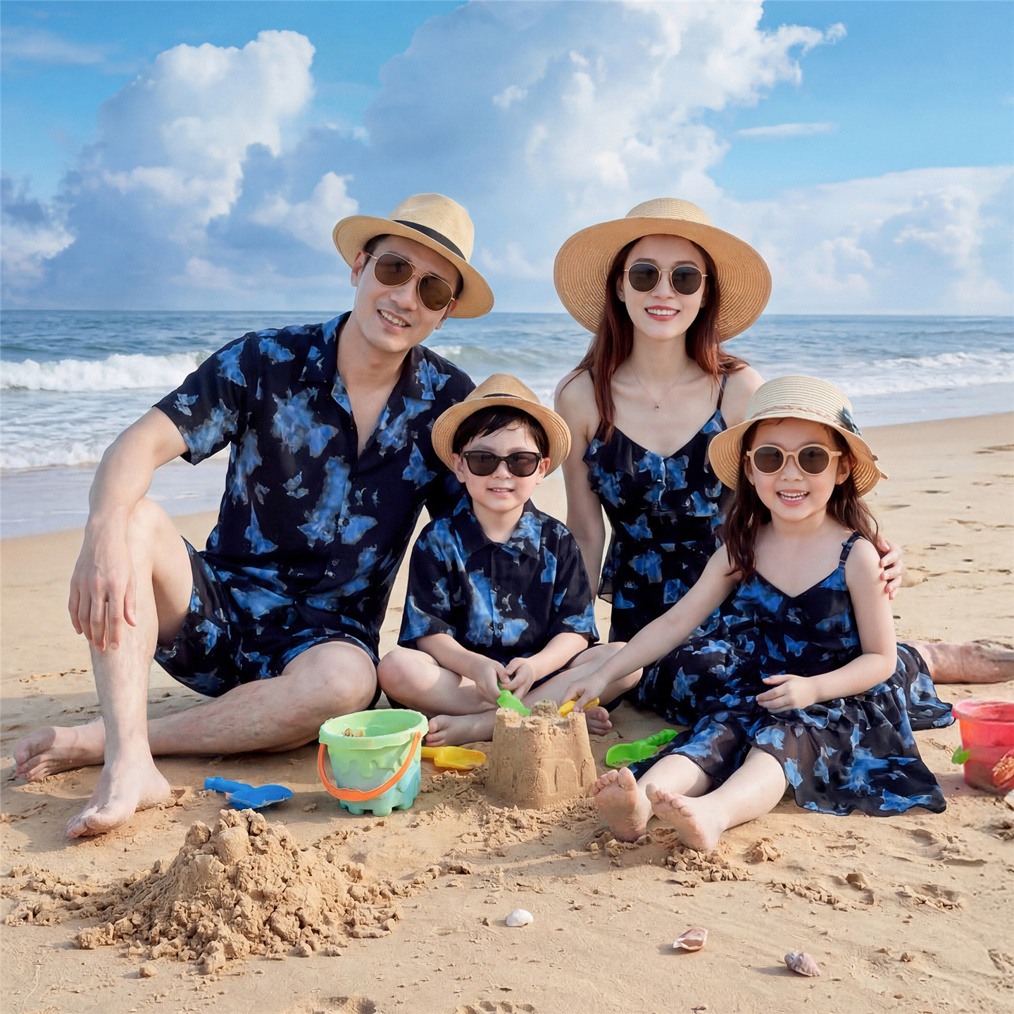 Short-sleeve Mother-daughter Dress Couple Set photo 2