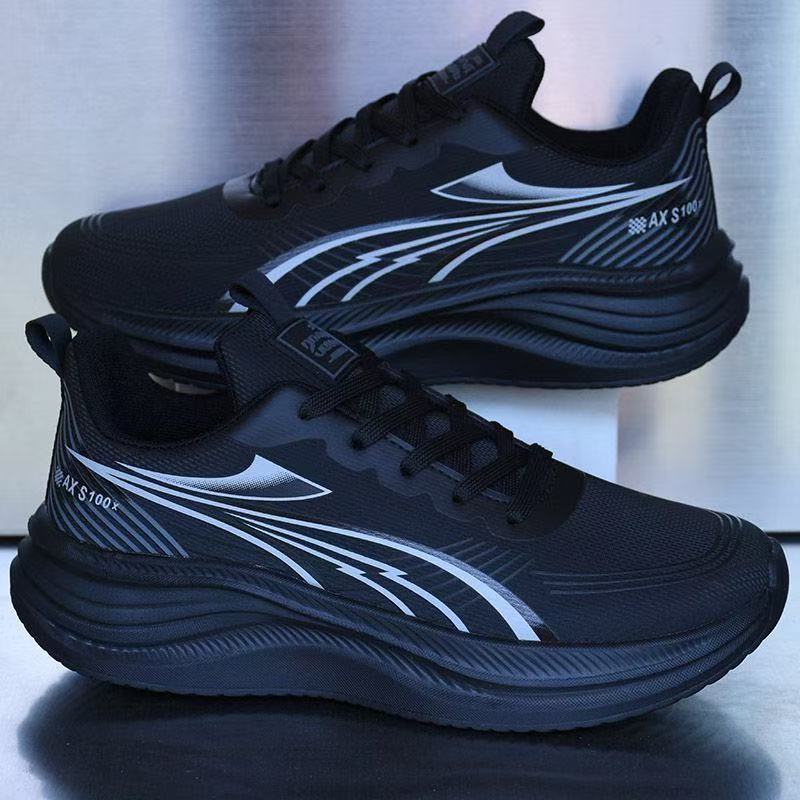 Waterproof Leather Upper Soft Sole Non-slip Lightweight Shock-absorbing Athletic Shoes photo 2