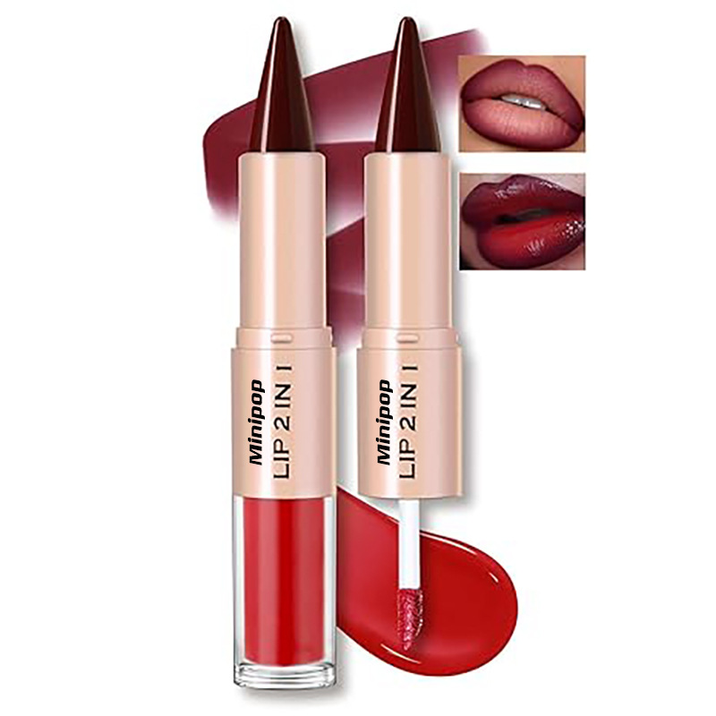 Double-ended Waterproof Smudge-proof 2-in-1 Lip Gloss And Lip Liner photo 3