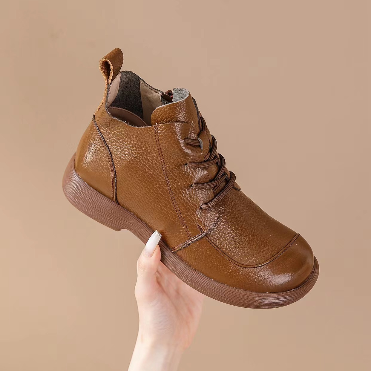 Women's Vintage Leather Dr Martens Boots photo 3