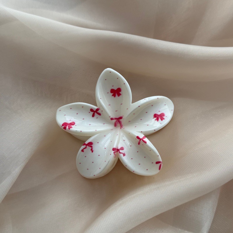 Womens Floral-print Hair Clip Headdress photo 6