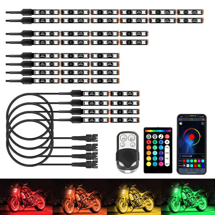 One-to-Twelve Bluetooth App-Controlled Motorcycle Ambient Lighting photo 4