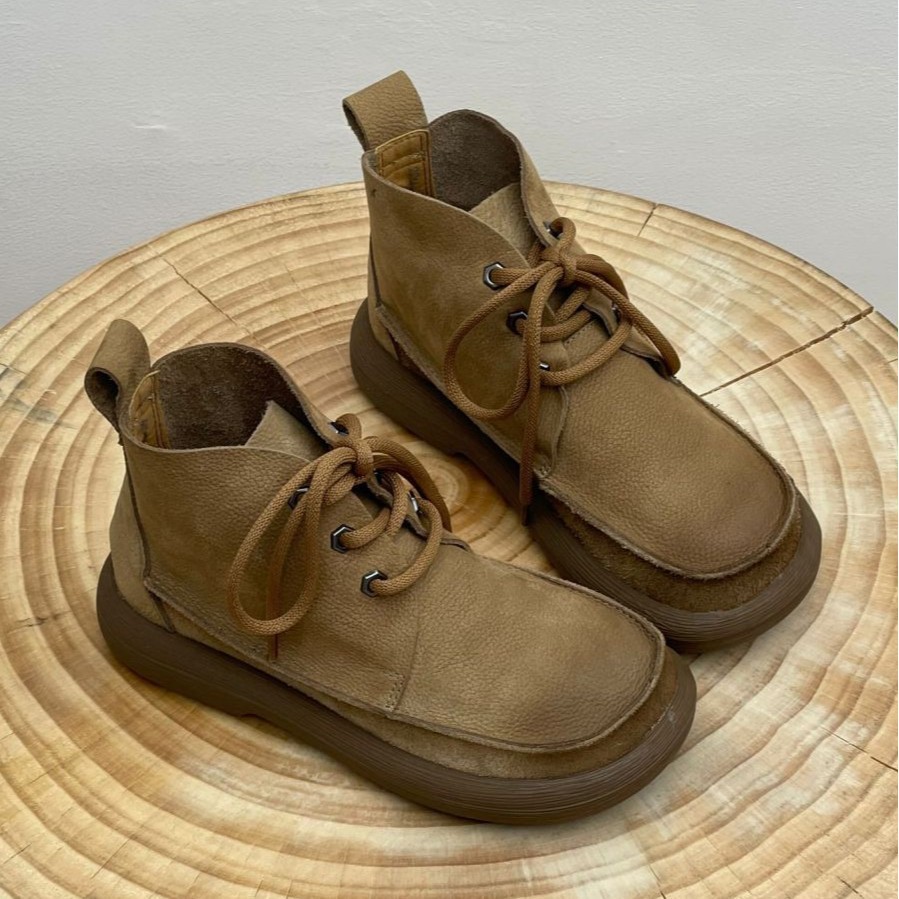 Women's Platform Round Head Ankle Boots photo 2