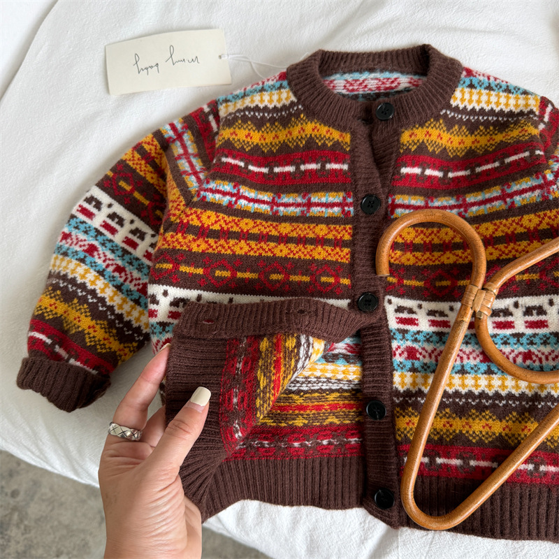 Baby Cardigan Vintage-style Wool Coat photo 3