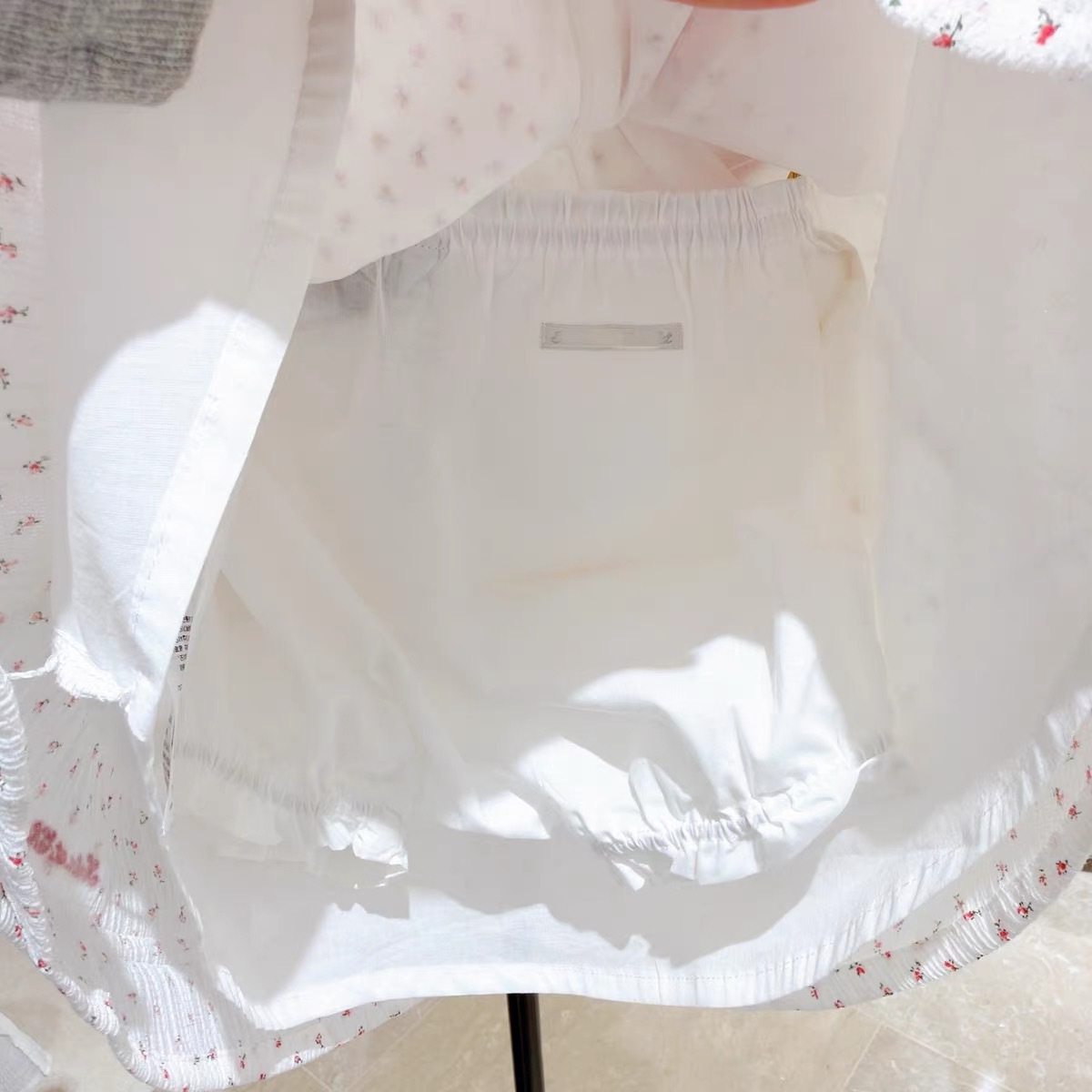 Summer Crinkled Chiffon Floral Dress With Flutter Sleeves Safety Shorts photo 3