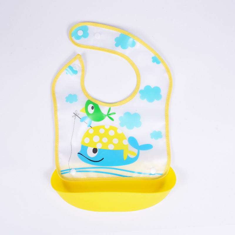Detachable No-wash Waterproof Silicone-like Bib For Kids photo 3
