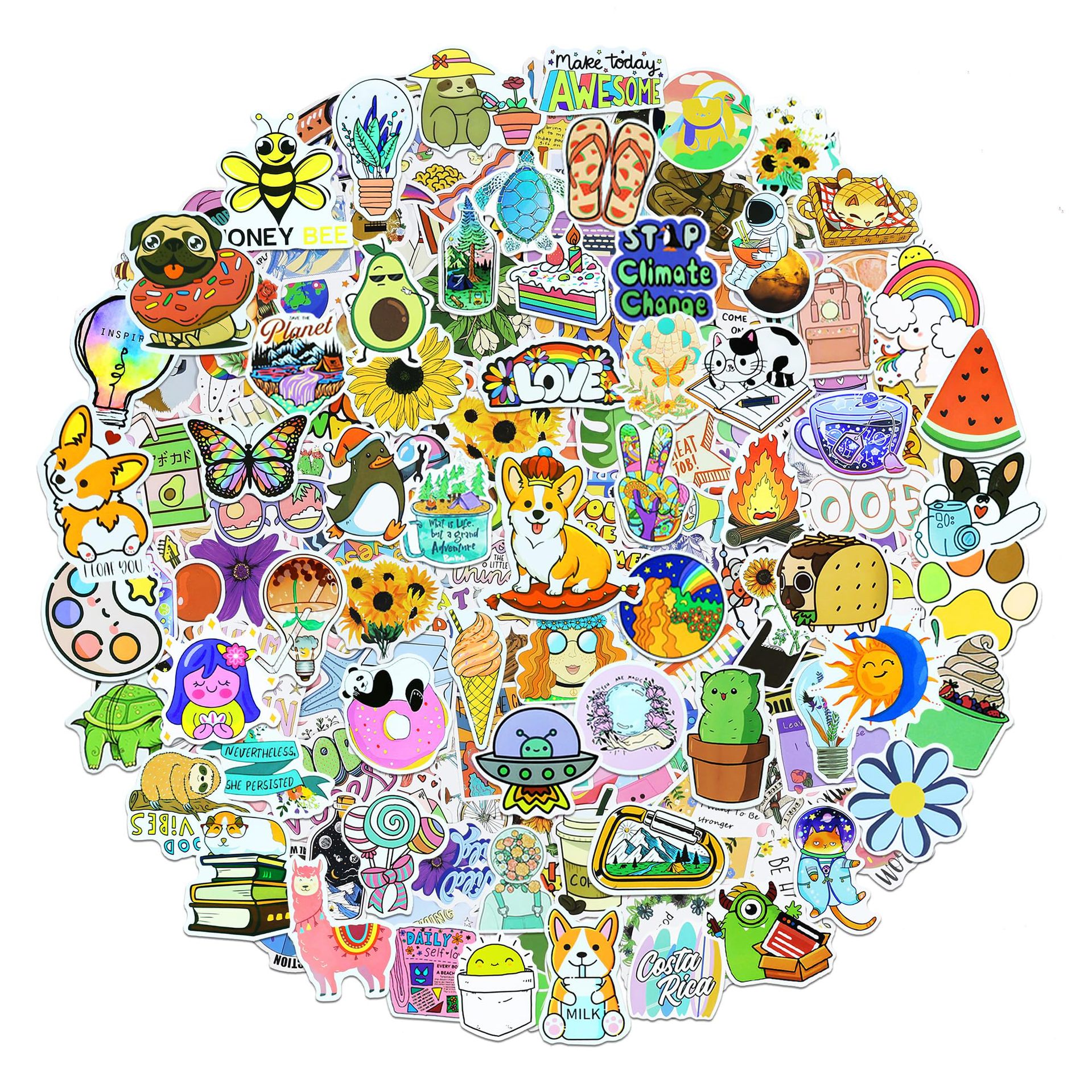 200 Pieces Style Stickers DIY Decorative Luggage Notebook Waterproof Label photo 6
