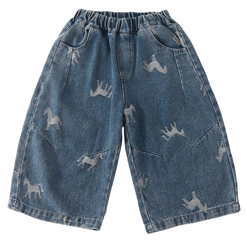 Kids' Denim Pants Loose-fit Boys' Wide-leg Pants photo 6