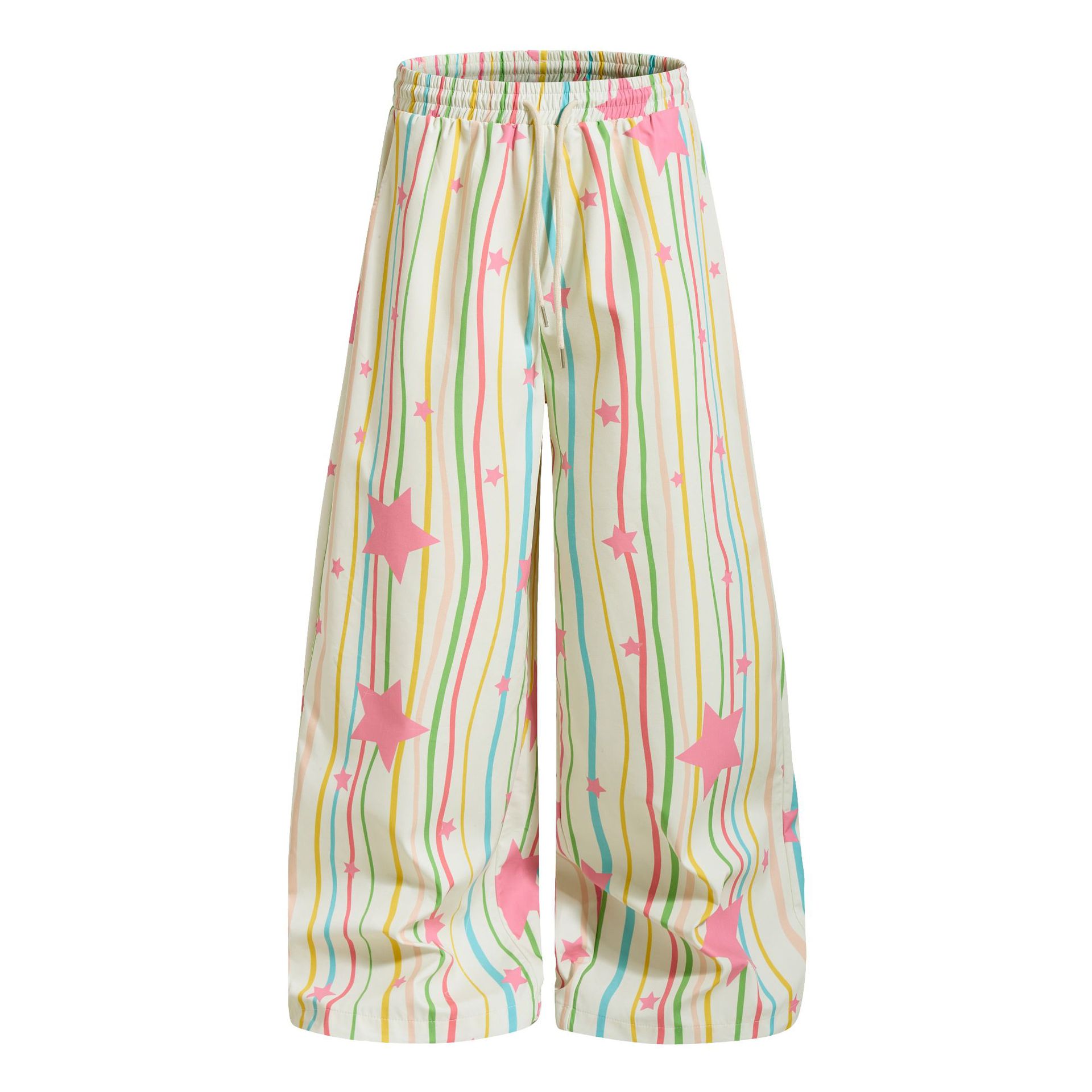 Women's Striped Color-block Casual Pants photo 2